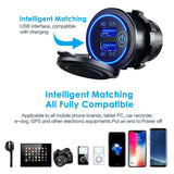 Car Dual USB 12V-24V Charger Quick Charge QC 3.0 Socket Power Outlet