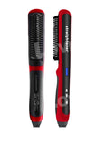LCD Electric Quick Heated Beard Straightener Brush Hair Comb Curling Curler Show