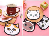 Cat Silicone Coaster Mug Rubber Mat For Glass Coffee Plate Home Beverage Desktop