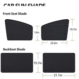 Magnetic Car Window Sun Shade UV Protection Front+Rear Side Window Curtain Cover