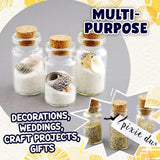 8x Corked Lid Glass Bottles Decoration Craft Wedding Projects 60 x 26mm