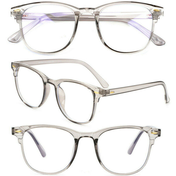 Blue Light Blocking Computer Gaming Glasses Spectacles Eyestrain Eyewear Grey