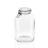 Clear Glass Jars Clip Candy Food Seasoning Condiment Storage Container 5L