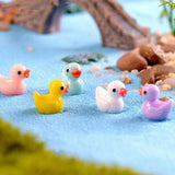 100 PCS Tiny Ducks Mini Resin Duck Miniature Figures