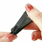 3Pcs Manicure Nail Cutter Stainless Steel Nail Clipper Toenail Trimm Black Set