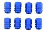 4x Blue Valve Caps Wheel Tyre Tire Stems Air Dust Cover Screw Car Truck Bike