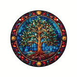 Tree Of Life Round Sun Catcher Multi Coloured Hanging Home Decor 15cm- Model 04