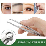1x Nasal Cleaning Trimmer Round Tip Stainless Steel Nose Trimming Tweezers Asstd
