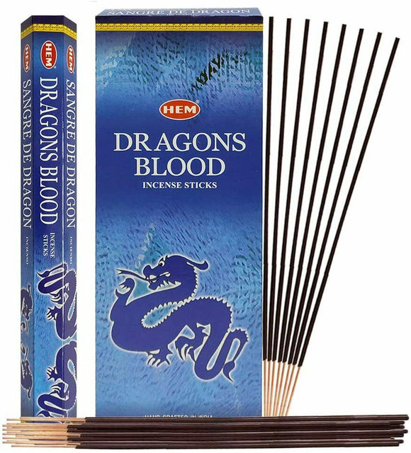 HEM Blue Dragon's Blood Incense Scents Meditation Aroma Fragrance 120 Sticks