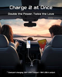 Car Charger USB C Car Charger 30W+USB A 30W QC 3.0 PD Fast Charging Dual Ports