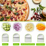 Vegetable Slicer Mandolin Kitchen Food Chopper Dicer Grater 4IN1 Assorted
