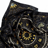 Zodiac Tarot Altar Scarf Fashion Cloth Decor Art Poster Tablecloth Cover Black