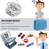 Universal Electronics Organiser Travel Bag Cable Organiser Accessories - Sky