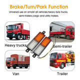 2x 30 LED Bullbar Indicator Lights Front DRL Amber Park For Marker Lamp