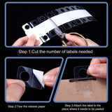 100X Clear Hang Tab With Adhesive Hook Hole Style Hang Sell Stock Shop Retail