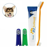 2x Pet Dog Cat Cleaning Toothpaste Toothbrush Back Up Brush Set Vanilla Flavour