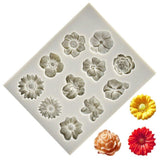 3D Flower Silicone Fondant Mould Cake Border Decor Baking Mold Sugarcraft DIY