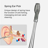 New 7pcs Earwax Removal Ear Pick Wax Cleaner Earpick Curette Remover Stainless Steel