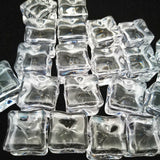 50x Fake Acrylic Ice Cubes Artificial Wedding Party Photography Display Clear