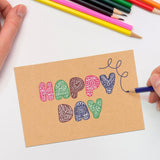 20x Blank Flat Cards Thick Card Stock 300gsm Handmake Paper 100*148mm -Kraft