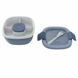 Bentgo Salad Bowl To Go Stackable Lunch Dressing Container All-In-One- Slate