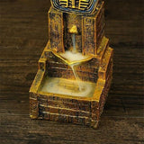 Egyptian Head Backflow Burner Polyresin Temple Pharaoh Smoke Cone Incense Burner