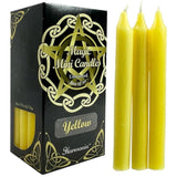 Pack of 20 Mini Candle Magic Spell Protection Wicca Candles Rituals - Yellow