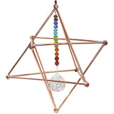 15cm Copper Merkaba Chakra Suncatcher