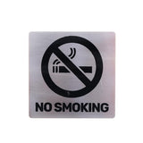 1PK Peel & Stick Sign No Smoking Handy Hardware Stainless Steel - 55x55 mm