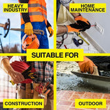 1 pair Work Gloves Latex Palm Gripping Power Oil Grease Resistant Working Gloves