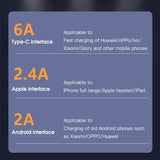 Universal 3 in 1 Multi USB Charger Charging Cable Lead Most Mobile Phones Assort