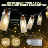 10pce Mini Jar Shaped Lights LED Home Master Battery Operated - Warm White