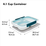 OXO Prep & Go Divided Container 900ml 4.1 Cups 27 x 18 x 6 cm White