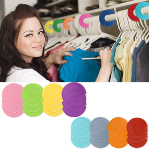 20Pcs Round Size Dividers Clothing Blank Rack Clothes Stores Hangers Ring DIY