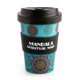 Mandala Spiritual Gift Set White Sage Smudge Ceramic Bowl Bamboo To Go Cup