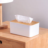 1x Tissue Box Rectangle Dispenser Paper Storage Holder Napkin Organizer Wooden