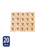 20x Wooden Alphabet Scrabble Tiles Crafts Wood Coasters Crossword - Letter Y