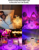 Crystal Lamp 16 Colour Changing RGB Night Light Touch Lamp Romantic LED Decor