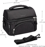 Bentgo Deluxe Lunch Bag Carrying Strap Insulated Design - Carbon Black