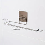 1pc Wall Mounted Roll Paper Holder Bathroom Towel Storage Rack Kitchen Towel