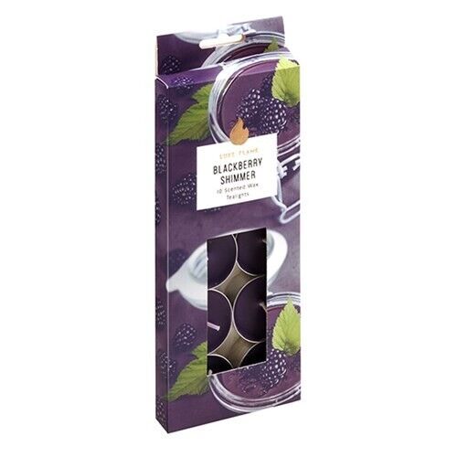 10pce Tealights Candles Scented Blackberry Shimmer 4 Hour Décor Party Wedding