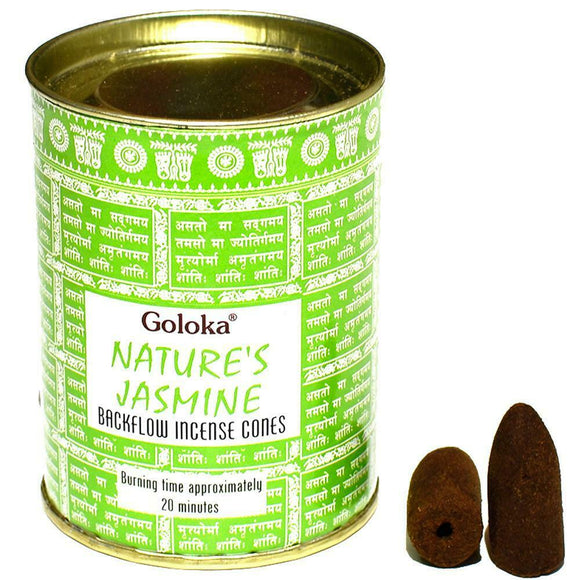 Goloka Nature's Jasmine 24 Backflow Incense Cones