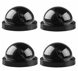 4x Dummy Fake Camera Surveillance CCTV Security Dome Camera Flashing LED Light