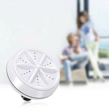 Ultrasonic Portable Washing Machine Mini Turbine Washer USB For Travel Camping