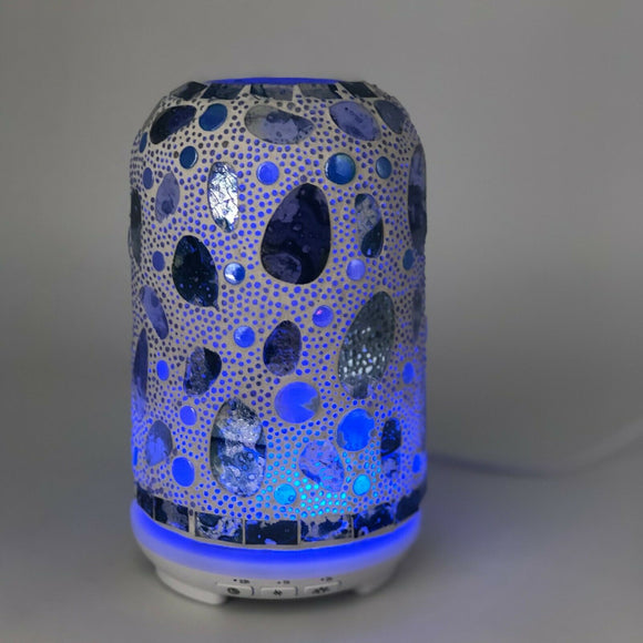 Aqua Pebble Glass Mosaic Electric Essential Oil Diffuser Small