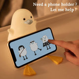 Cute Duck Night Light USB LED Rechargeable Silicone Kid Baby Room Lamp Xmas Gift