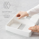 YouCopia StoraLid Food Container Lid Organizer Plastic w/ 5 Tall Dividers -Large