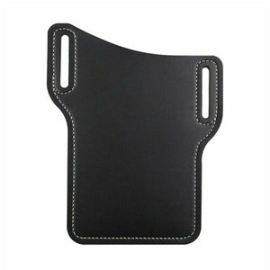 Men's Belt Clip Loop Holster Waist Bag Leather Pouch Cover Case For Mobile Black