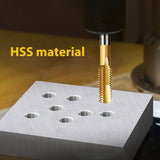 6x HSS Hex Shank Tap Drill Bits Metric Thread Screw Compound Tapping Set Tool