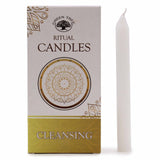 Pack of 10 Candle Cleasing Green Tree Candles Rituals Spells - White
